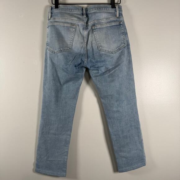 Frame Women's Blue London Los Angeles Denim Mid Rise L'Homme Slim Jeans Size 31 - Picture 5 of 11